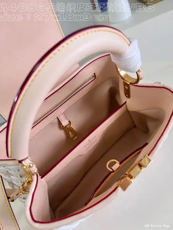 Aaa replica bags BB-27*18*9CM VUITTON LOUIS CAPUCINES 0704